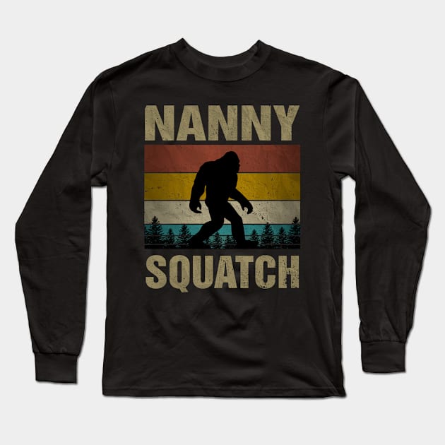 Nanny Squatch Bigfoot Nanny Sasquatch Yeti Family Matching Long Sleeve T-Shirt by snnt